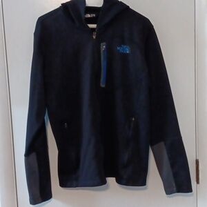 Men's North Face full zip black hoodie - M
